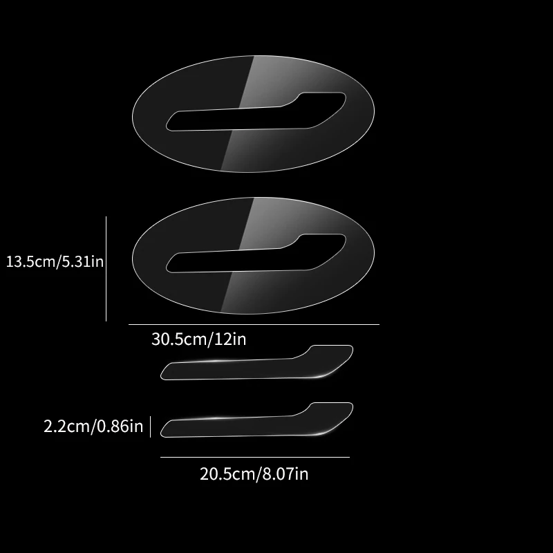 Geeignet für 19-26 Tesla Model YL/ModelY/Model3 Türgriffe TPU-Schutzfolie Türgriffe Türschalenfolie Zubehör-4 Stück – Detail 6