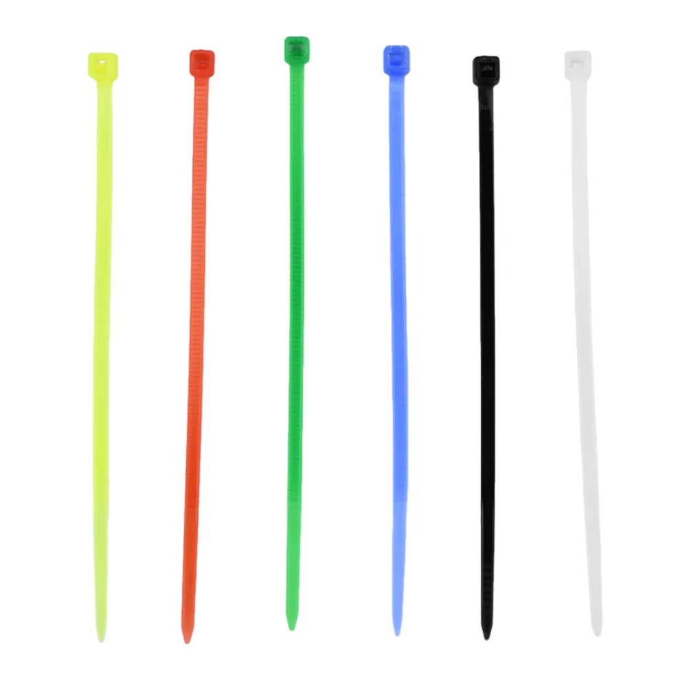 100pcs/bag 2.5x3x100\150\200mm Self-locking Plastic Nylon Tie Cable Fastening Ring Cable Tie Zip Wraps Strap Nylon Cable Tie Set