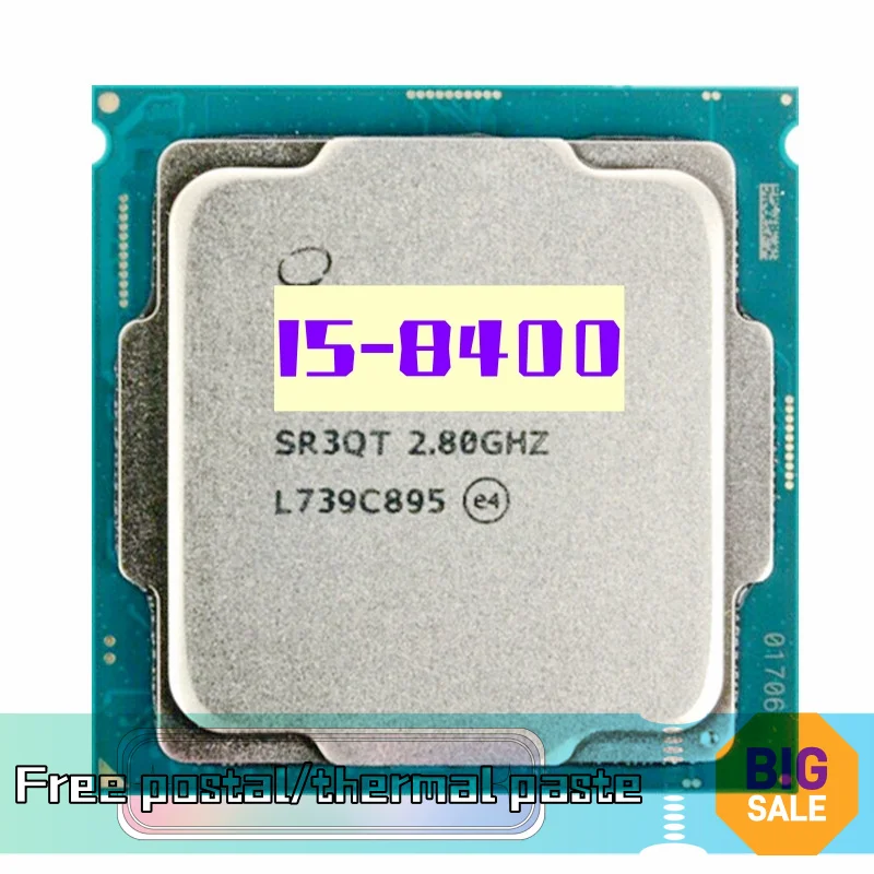 

Core i5-8400 i5 8400 2.8 GHz Six-Core Six-Thread CPU Processor 9M 65W LGA 1151