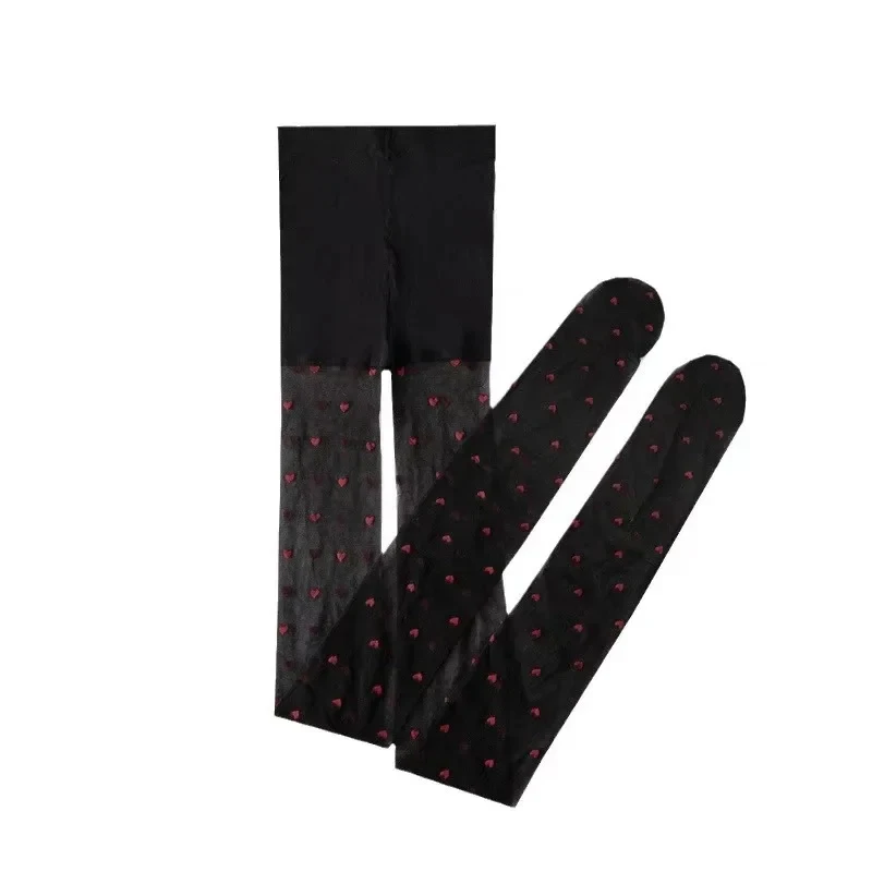 Jacquard Pantyhose Black Sexy Japanese Style Thin Sexy Jk Pantyhose