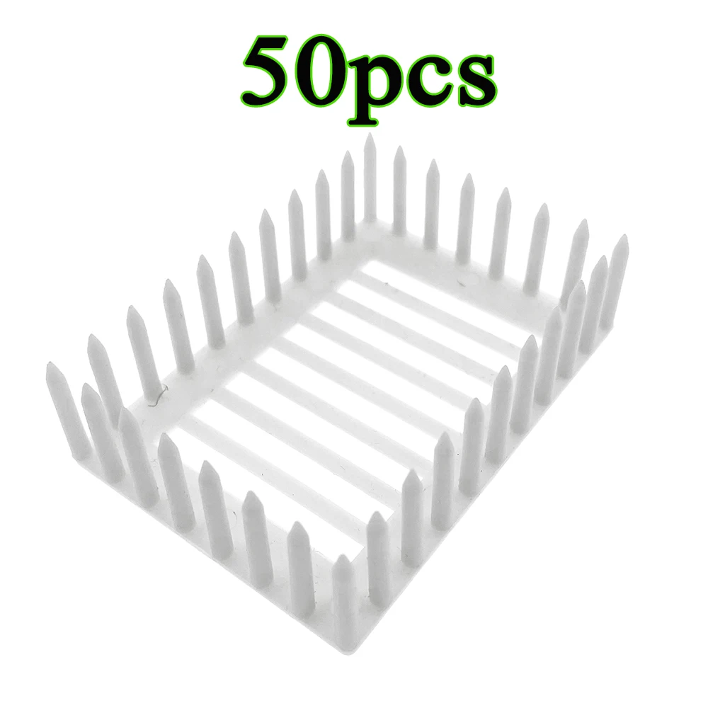 

Bee Plastic Raising Catcher Isolation Safe On Comb Push In Rearing Capture Cage Trap Queen Against Comb Beekeeping Tools 50PCS