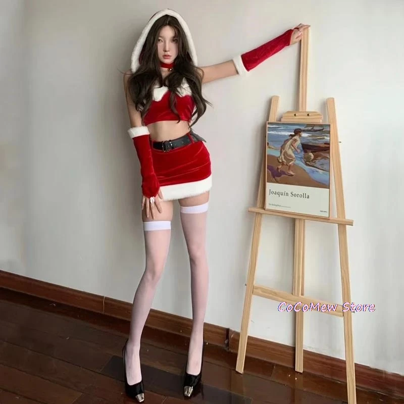 Hot Christmas Outfit Super Sexy Santa Cosplay Costumes For Women Holiday Party Club Performance Photoshooting Seductive Tempting