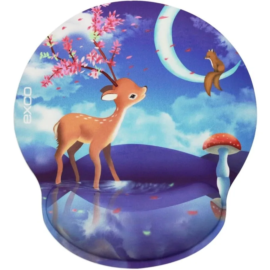 مريح مع مسند معصم إسفنجي ناعم يدعم حصيرة ماوس كمبيوتر مريحة لتصميم الكمبيوتر المحمول ولوحة مفاتيح لطيفة على شكل لوحة ماوس مع #1