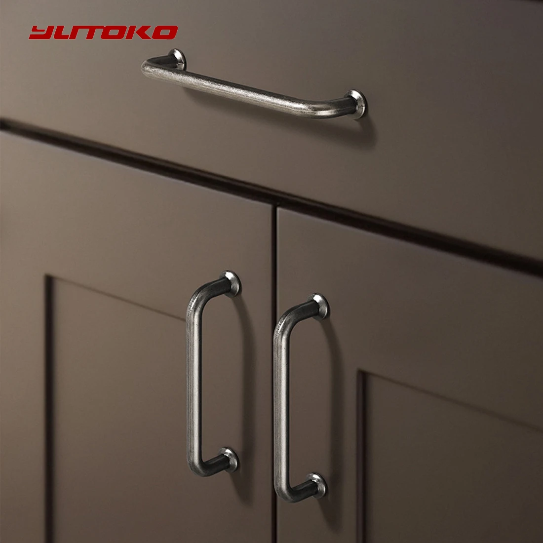 Antique Cabinet Handles Round Drawer Knobs Vintage Aluminium Bedroom Wardrobe Dresser Pulls Chinese Style Furniture Hardware