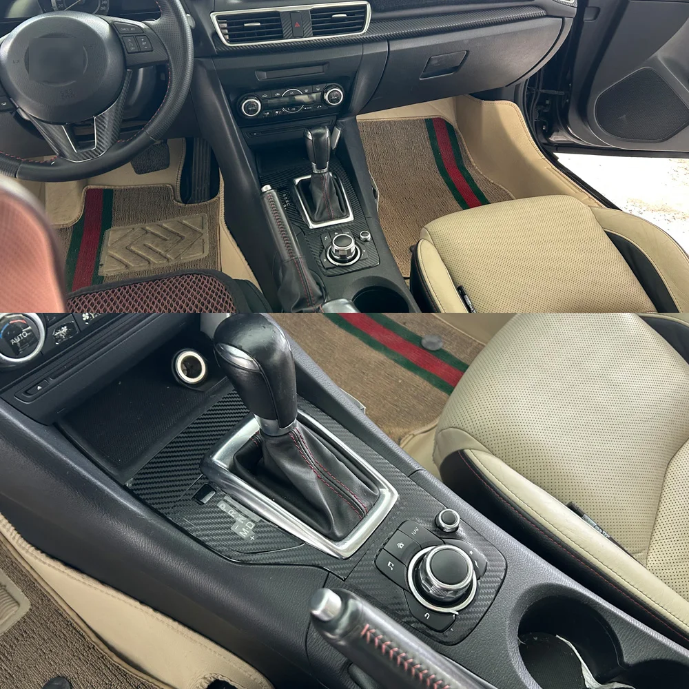 

Carbon Fiber For Mazda 3 BP 2020-2023 Car Film Interior Sticker Center Console Gear Dashboard Air Door Handle Lift Panel