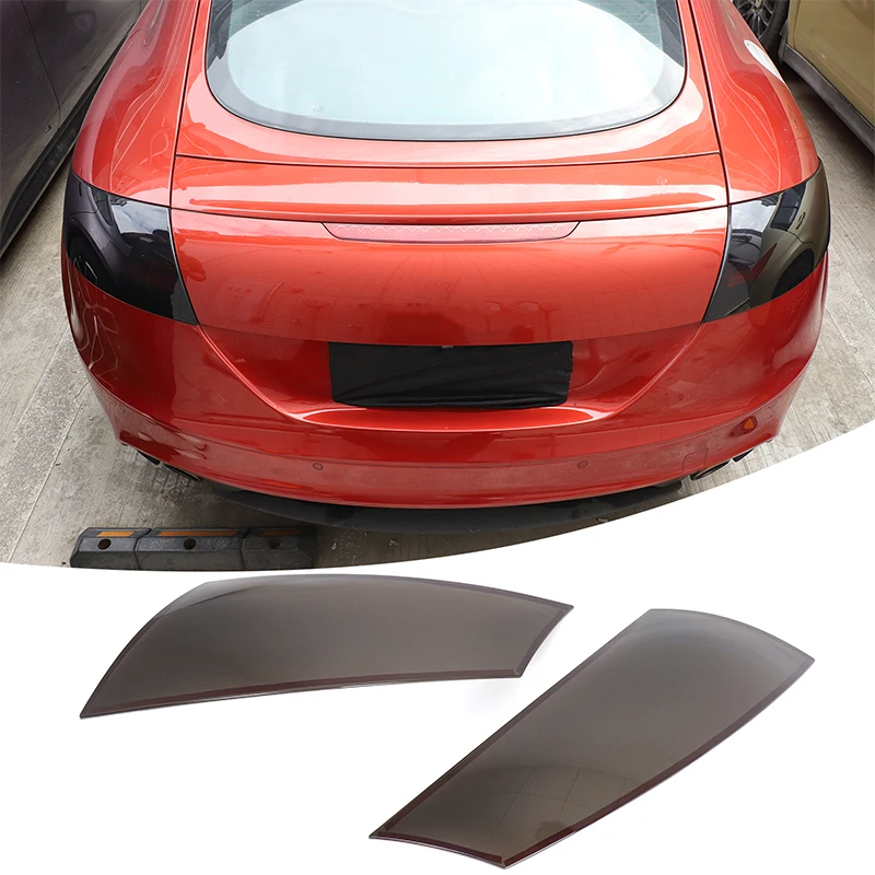

For Audi TT 2008-2014 taillight smoked shell car rear taillight decorative cover protective cover ABS transparent gray 2pcs