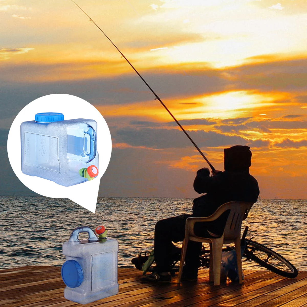 

Car Water Bucket Container Carrier Outdoor Plastic PC Material No. 7 Products Travel