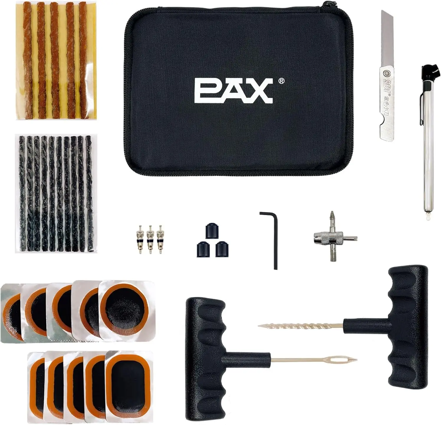 

33 шт. комплект для ремонта шин с заплатками, заглушками, манометром для автомобиля, мотоцикла, трактора, грузовика, газонокосилки, внедорожников