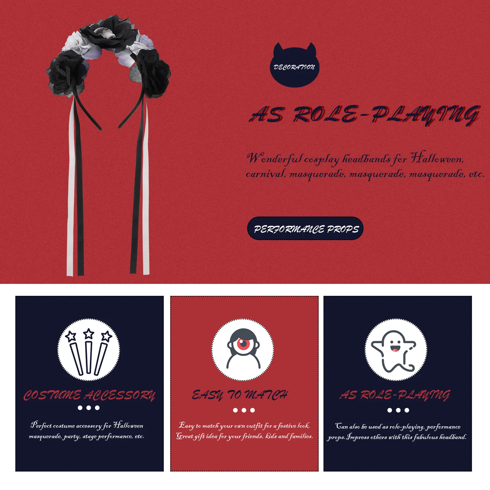 

Повязки на голову для женщин, карнавальные головные уборы, Хэллоуин, цветок, волосы, день мертвых, головной убор с черепом