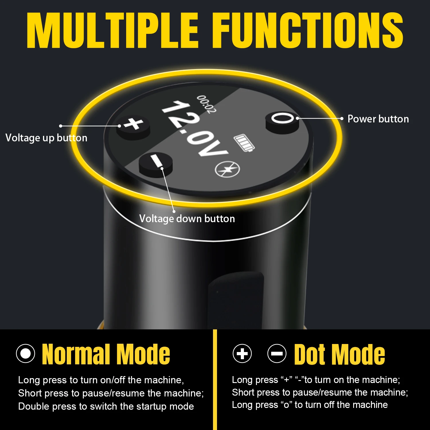 KVM طقم أقلام الوشم اللاسلكي 2.4-4.2 مللي متر قابل للتعديل السكتة الدماغية اللاسلكية ماكينة رسم الوشم التجميلي القلم 1500 مللي أمبير الطاقة مجهزة بمحرك مخصص #5