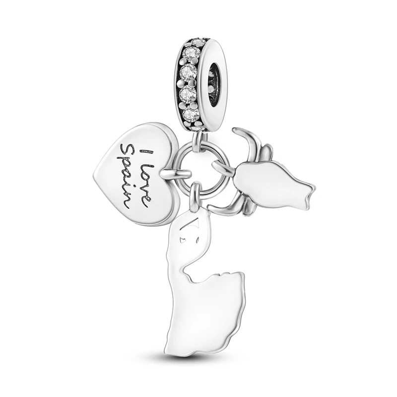Architektur-Serie 925 Sterling Silber Charms Perlen Flugzeug Reisepass Anhänger Passend für Original Armband Frauen Mädchen DIY Party Geschenke – Detail 16