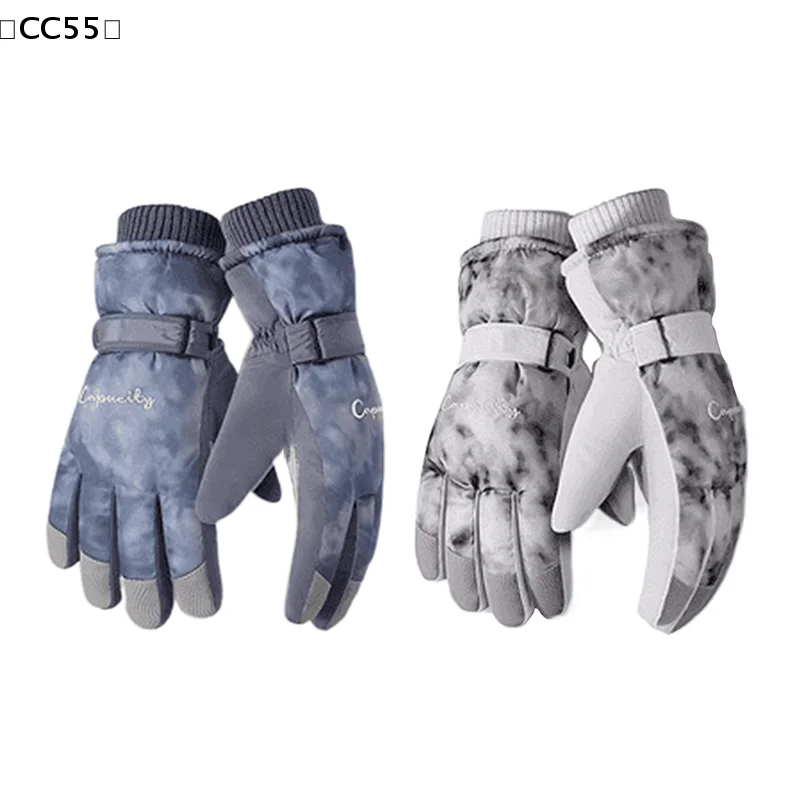 [CC55」 قفازات ركوب الدراجات الشتوية غير قابلة للانزلاق تعمل باللمس قفازات التزلج على الجليد اكسسوارات جيب مقاوم للماء قفازات دافئة للرجال والنساء #5