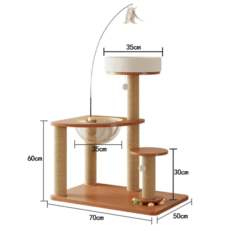 Variant: Solid wood cat climb