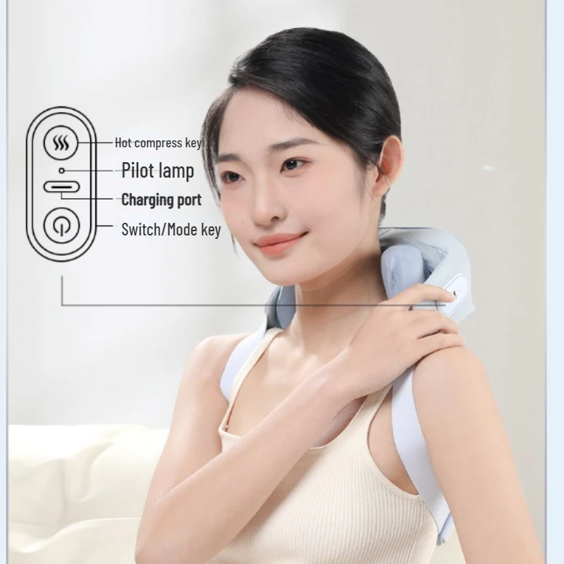 Xiaomi Miaojie R3 5D Kneading Shiatsu Massage Shawl Neck Chiropractic Massager for Shoulder Pain Relief Heating Neck Massagem