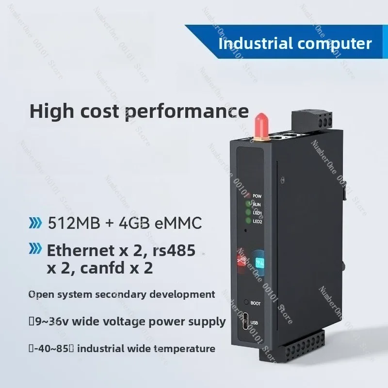 Industrial 4G Embedded Linux IPC Edge Computing Gateway CAN FD Module EC100 For IoT Data Acquisition Smart Factory Automation