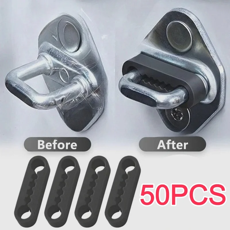 50/4Pcs Silicone Car Door Shock Absorber Pads, Elastic Cushion Damper, Reduce Noise & Protect Paint for Car Truck SUV Door Edge