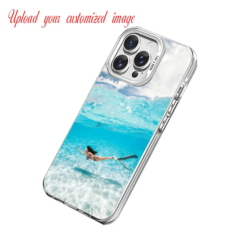 حافظة صور مخصصة على شاطئ البحر لهاتف آيفون 16 15 14 13 12 11 Pro Xs Max Mini 16e XR 7 8 Plus SE 2020 2022 غطاء شخصي