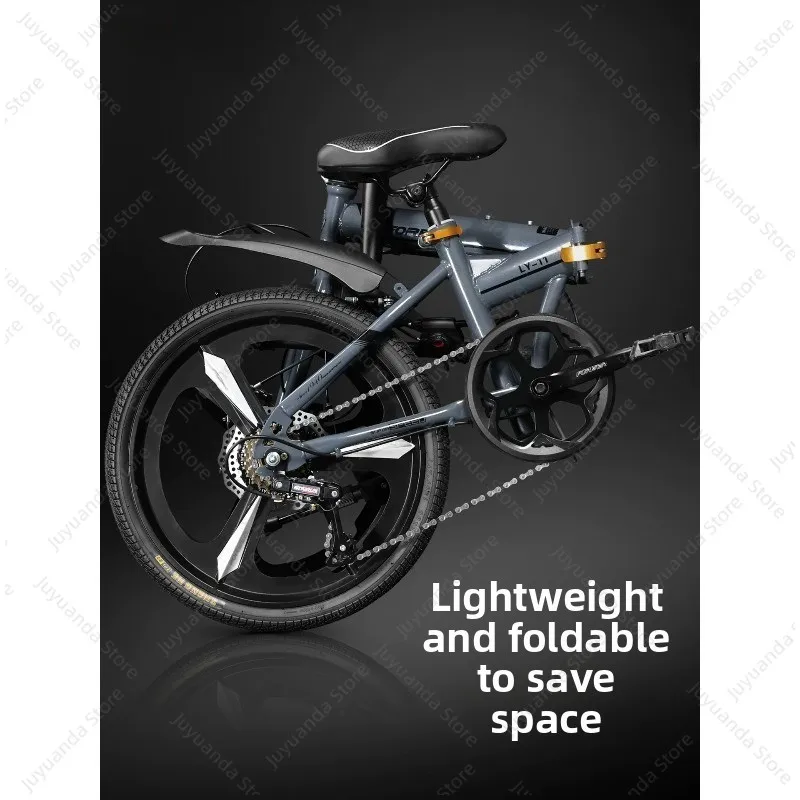 Folding Bicycle Adult Women's Model Men's Portable Work Commuting Variable Speed Bicycle