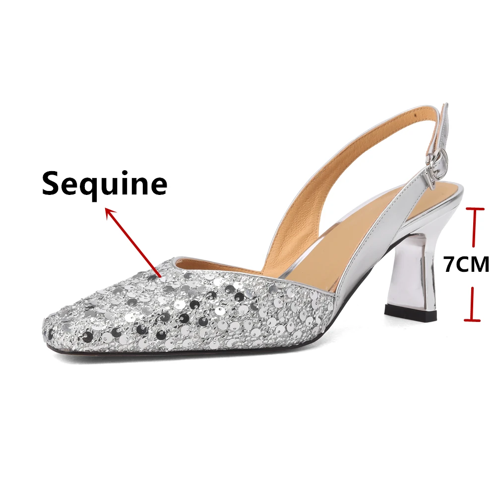 FEDONAS nuovo arrivo sandali da donna di alta qualità Glitters scarpe da sposa per feste donna Slingbacks décolleté da ballo sandali estivi scarpe