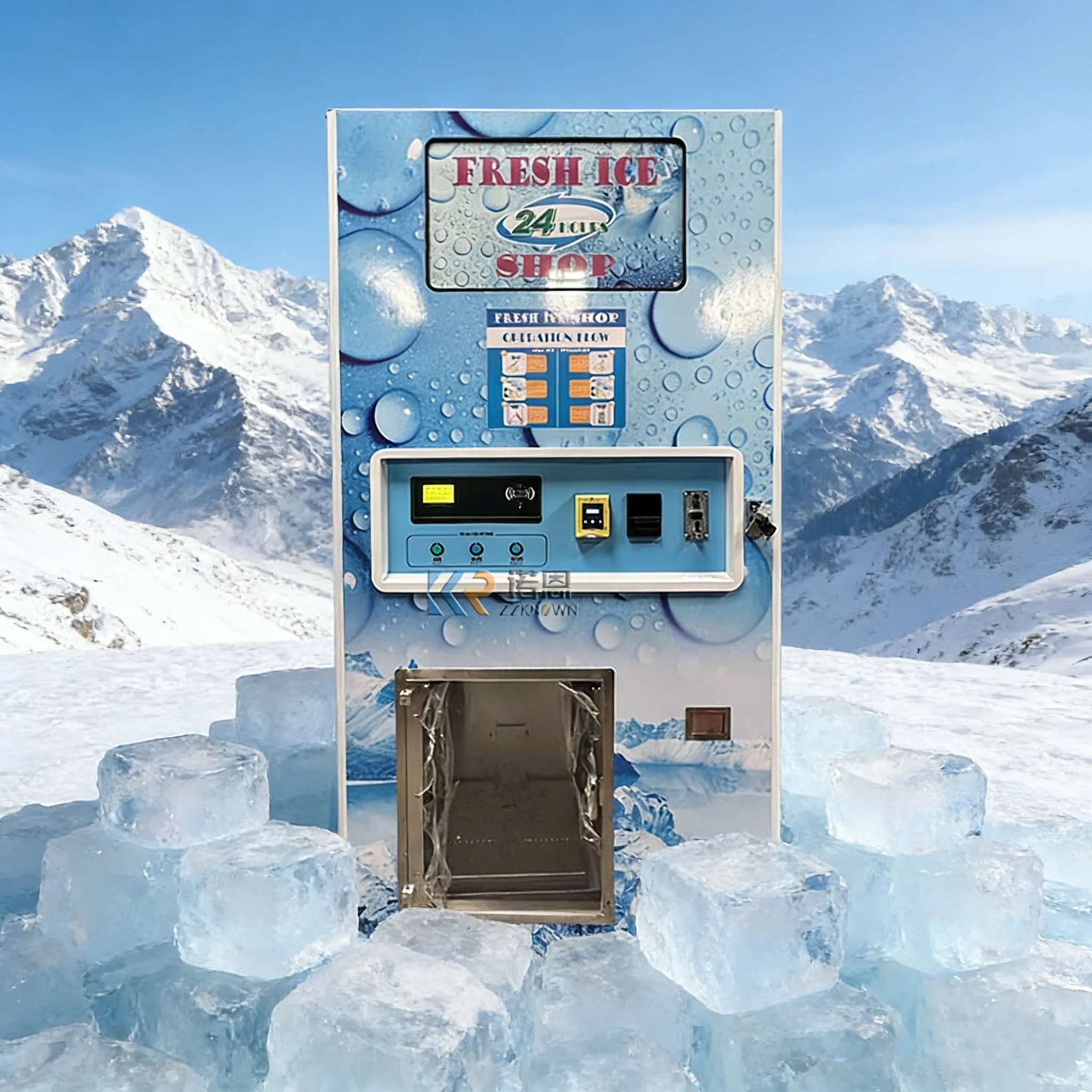 

Коммерческий умный автомат по продаже льда 24/7 с индивидуальной настройкой, энергосберегающий, с системой постоянного охлаждения и подачи кубиков льда