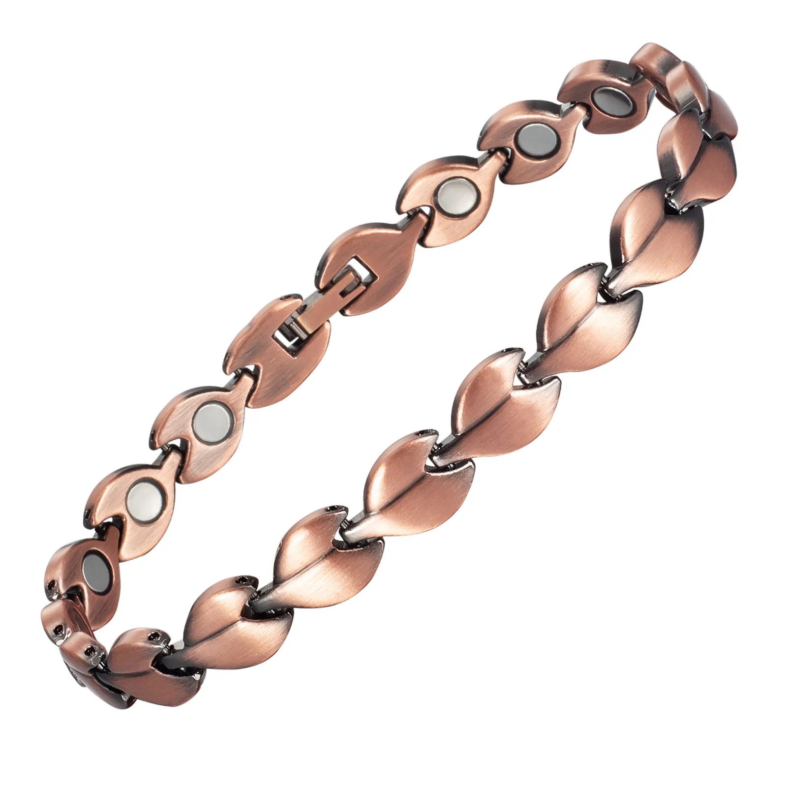 

Wollet Pure Copper Anklet for Women, Magnetic Ankle Bracelet with Magnets, 99.9% Solid Copper, 9.44 inches Valentine's Day Gift