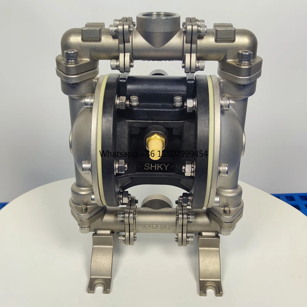

Stainless Steel 316L Pneumatic Double Diaphragm Pump 7 Days Shipping Guaranteed Import Export 1 Inch Highly Corrosive Suction