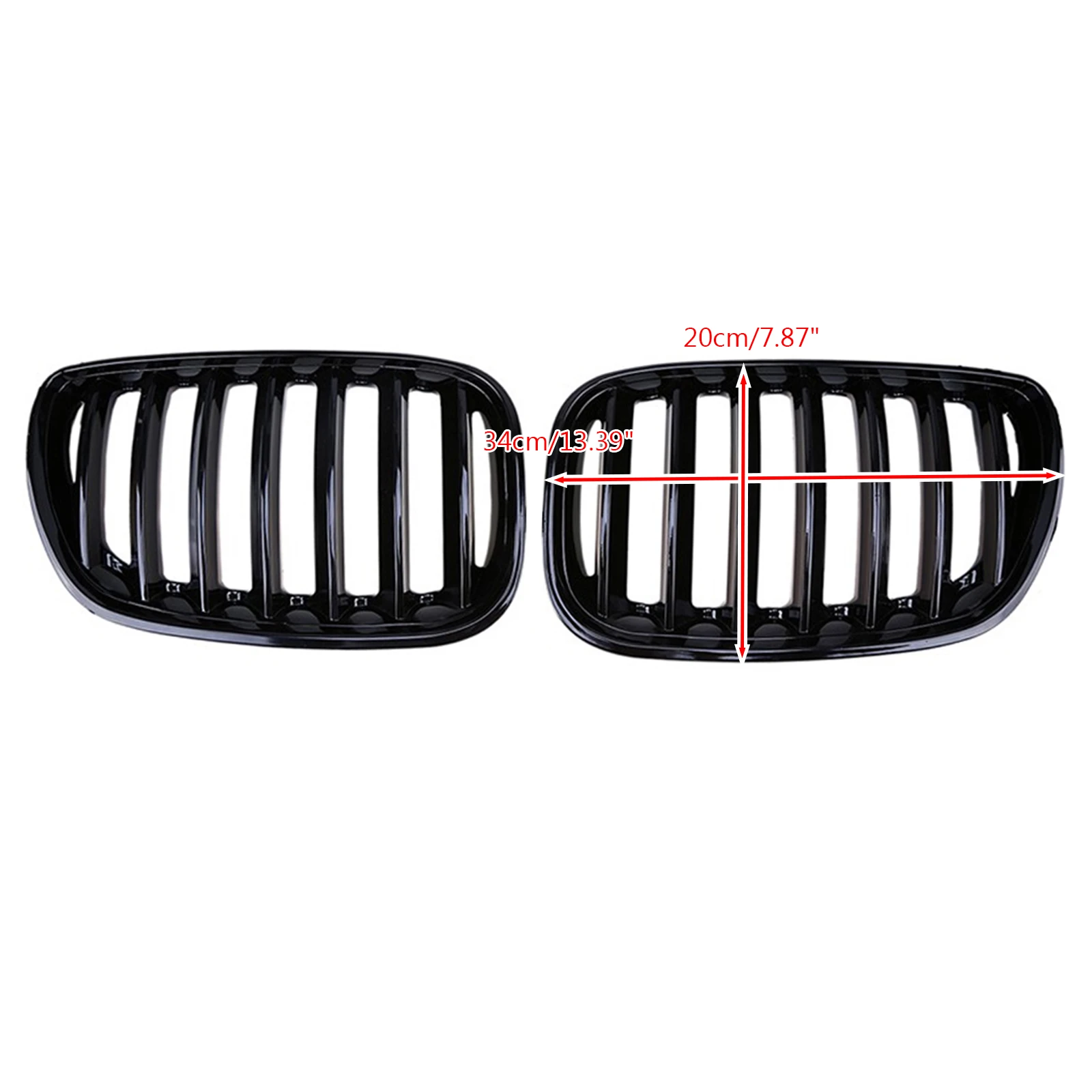 Gloss Black Front Kidney Grill Grille For BMW X5 E53 2004 2005 2006 X Series