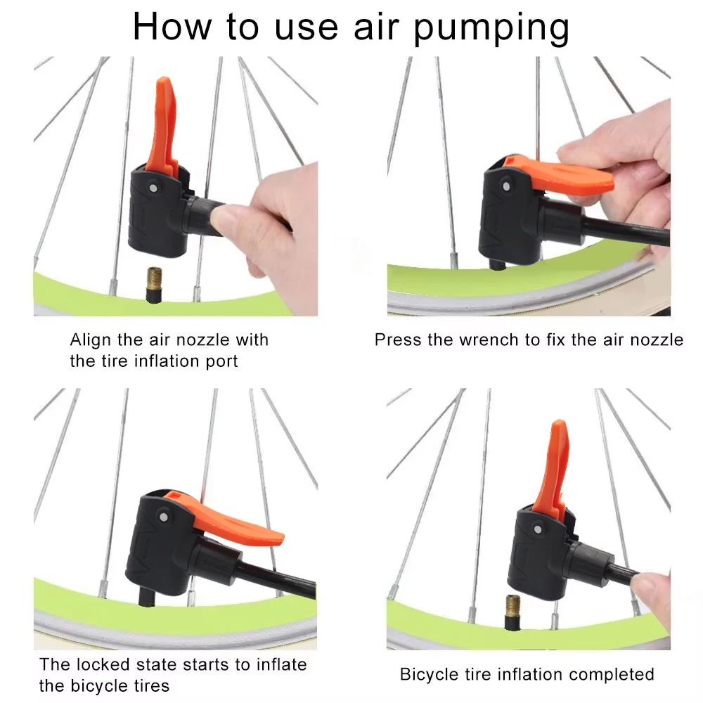 Mini Taşınabilir Bisiklet Hava Pompası Basınç Göstergesi ile MTB Bisiklet Pedalı Hava Şişirme Evrensel Küçük Ev Pompası Bisiklet Aksesuarları