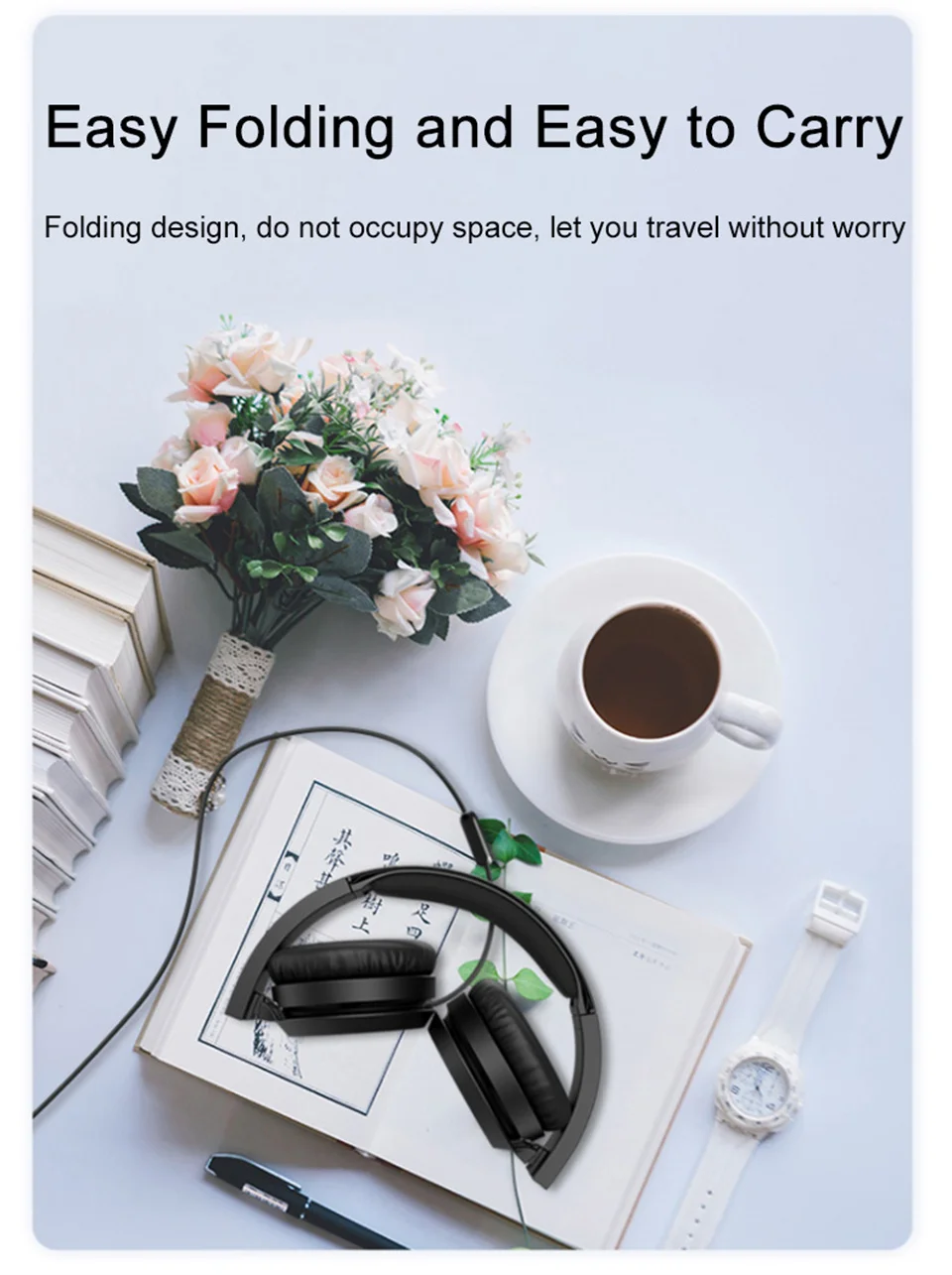 Philips TAH4105 Kabelgebundener 3,5-mm-Gaming-Kopfhörer, HiFi-Stereo, zusammenklappbar, praktische Kopfhörer, Online-Unterricht, Bildung, Lern-Headset – Detail 10