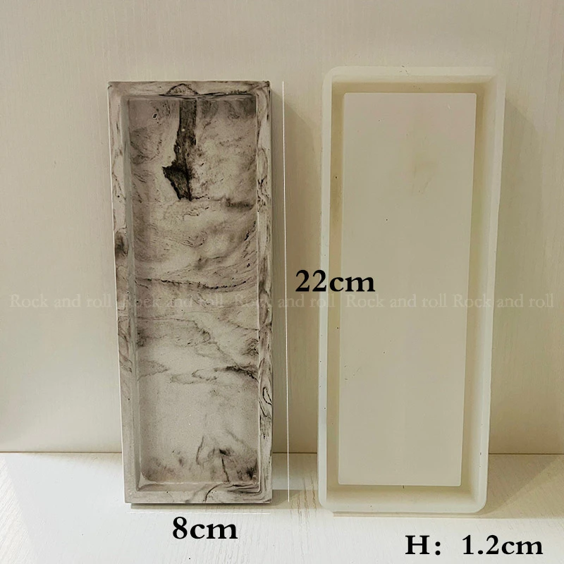 Silicone Mold Rectangular Tray Making Concrete Jesmonite Terrazzo Mold DIY Epoxy Resin Froms Handmade Gifts