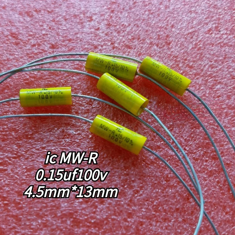 10 個 MW-R アキシャルコンデンサ 0.15uf 100v 150nf 100v 154 100v 4.5X13