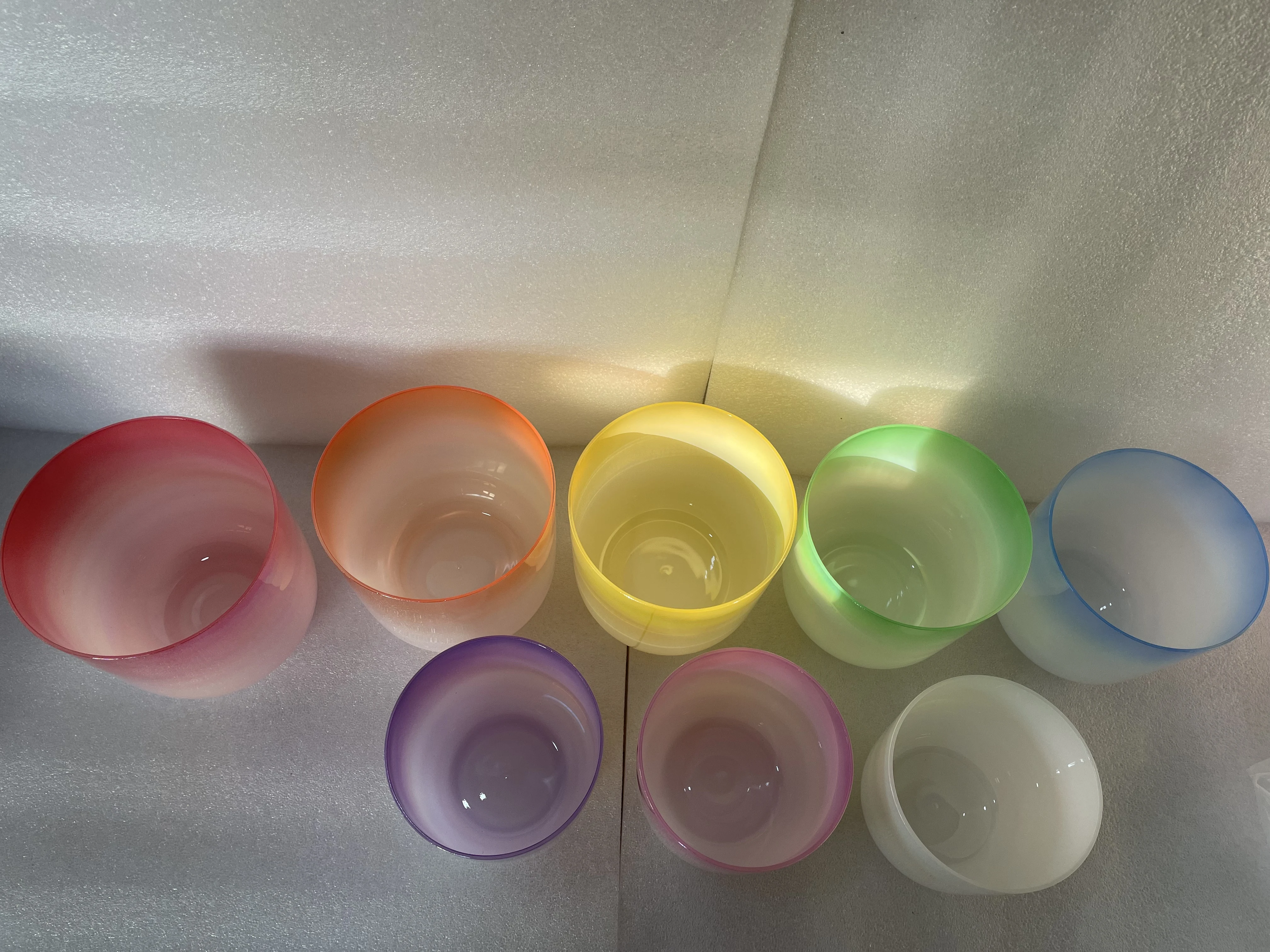 مجموعة وعاء الغناء الكريستالي الألوان الكونية اللؤلؤية الثالثة أوكتاف CDEFGAB4C درجة مثالية لشفاء الصوت. #4