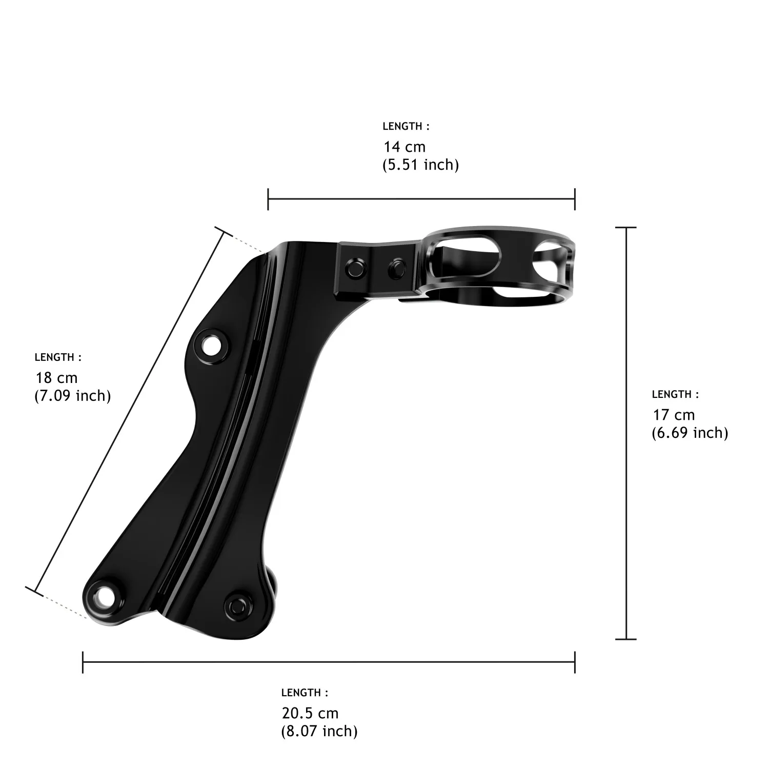 Black Pro-4 Docking Hardware for Remote Reservoir for Harley Touring 2014-2026 Easy to Install Motorcycle Accessories