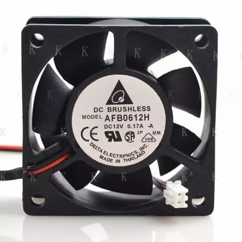C   FOR  Delta AFB0612H 6025 12V 0.17A 6CM 2-Wire Dual Ball Cooling Fan