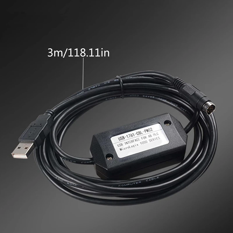 USB-1761-CBL-PM02 For Allen Bradley-Micrologix 1000/1200/1400/1500 Series PLC Programming Cable