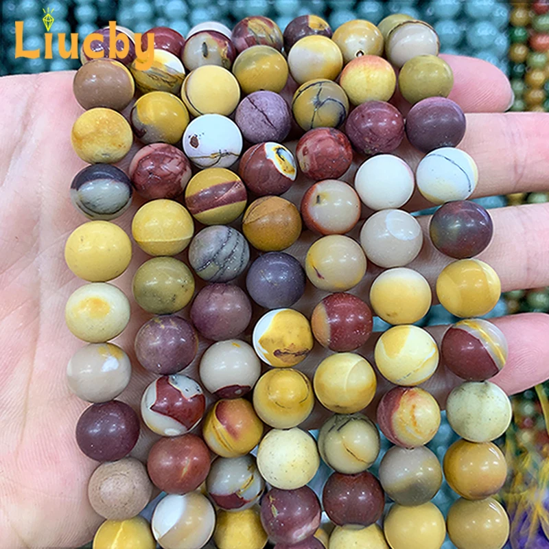 

Natural Stone Matte Mookaite Egg Yolk Beads For Jewelry Making DIY panic buying matte Mars Bracelet 15" Wholesales 4/6/8/10/12mm