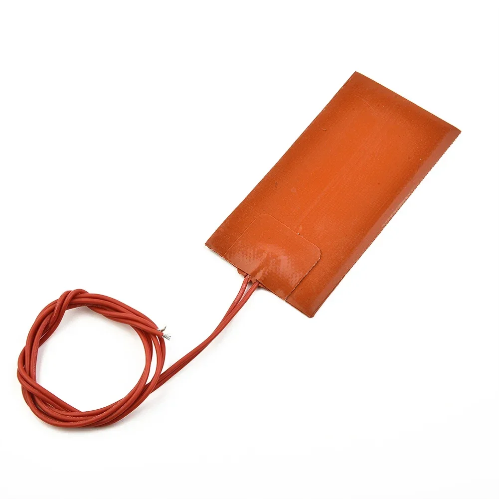 12V 15W Car Fuel Tank Heating Pad Fuel Winter Engine Oil Tank Electric Heater Silicone Quick Heat Heated Mat 50x100mm