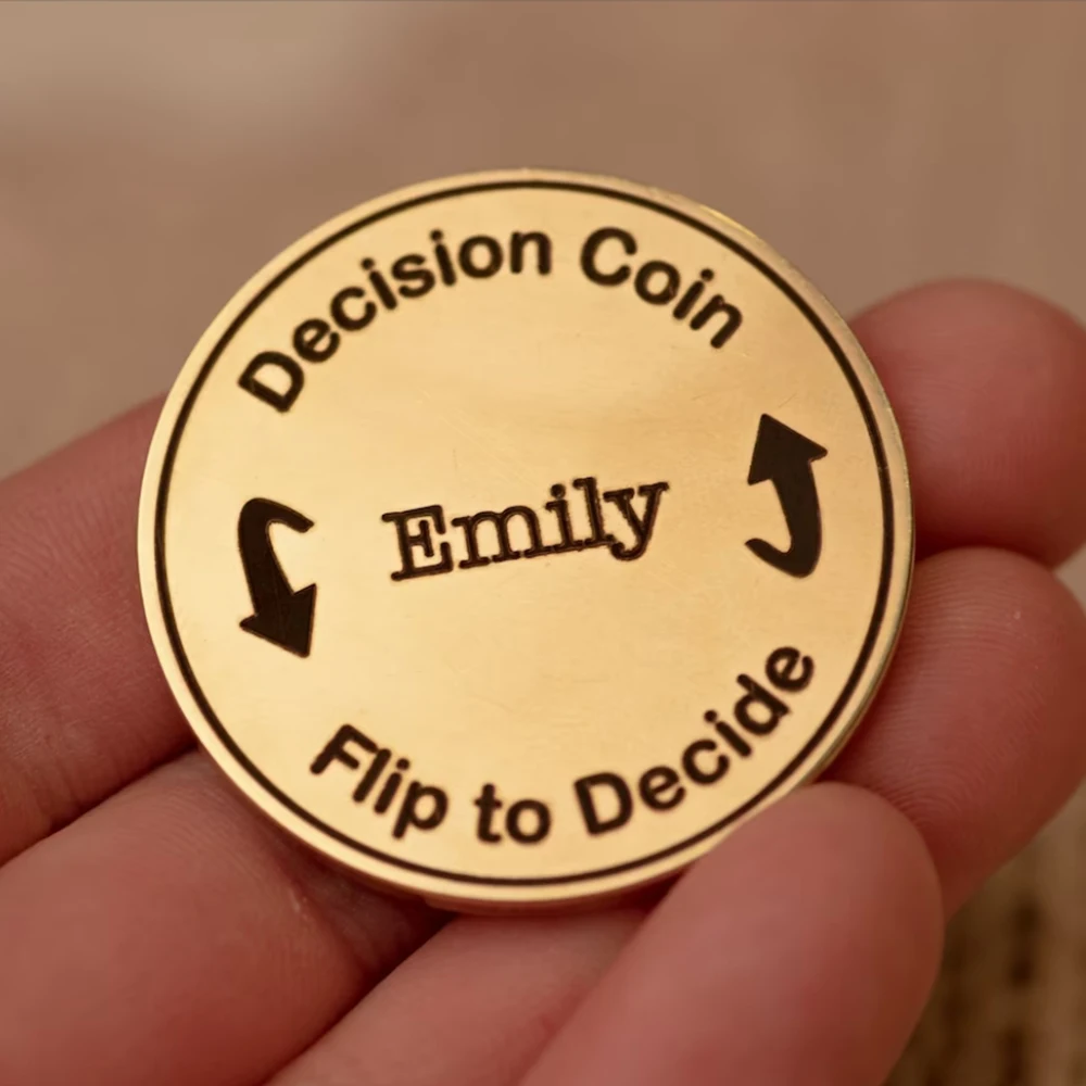 

Decision Coin - Customized Engraved Coins - Couple Flip Coins - Gifts to Her/His - Anniversary Gifts - Birthday Gifts-