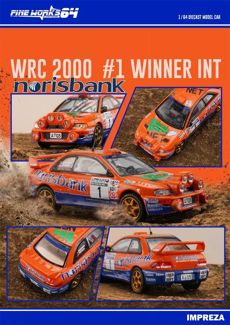 Fine works64 1:64 WRC Rally Champion limited500 Diecast Model Car