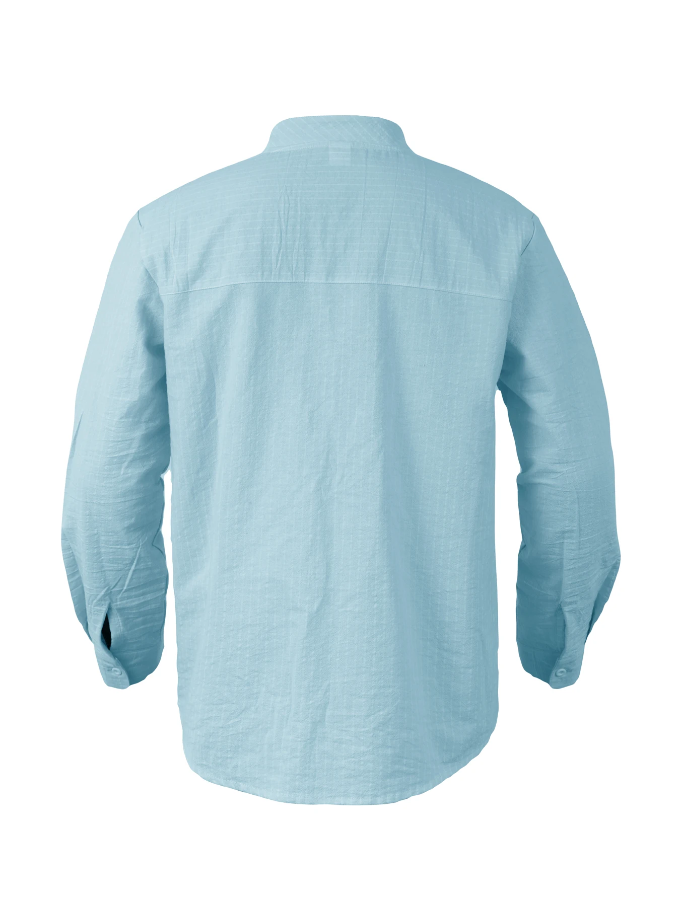 Men's shirts Fashionable cotton and linen striped long sleeved cardigan clothes Leisure Daily Hot selling thin men's clothing