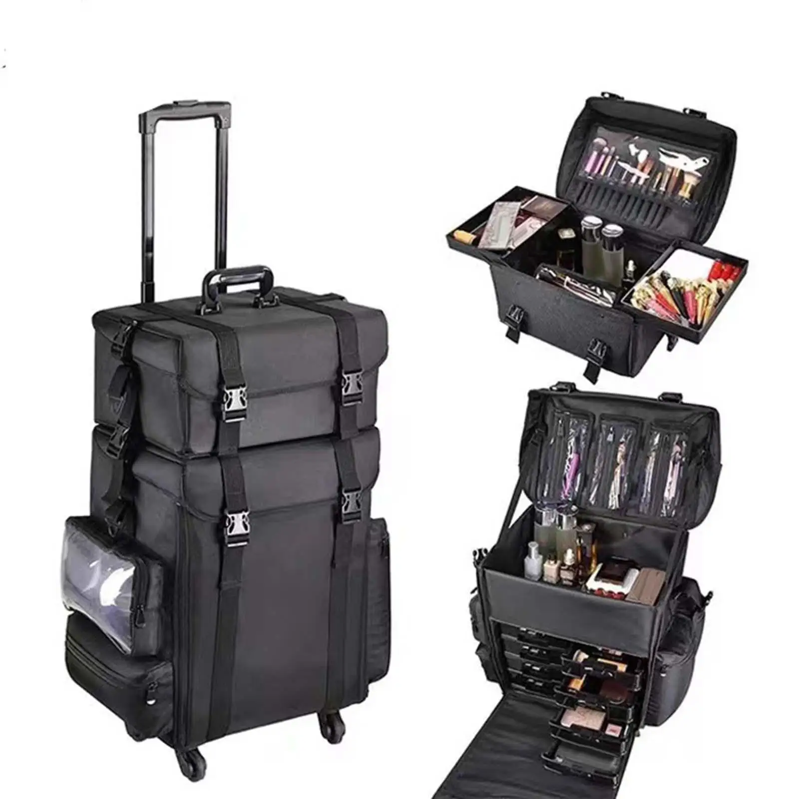 Makeup Trolley Case Traveling Cart Trunk Multiuse Cosmetic Organizer