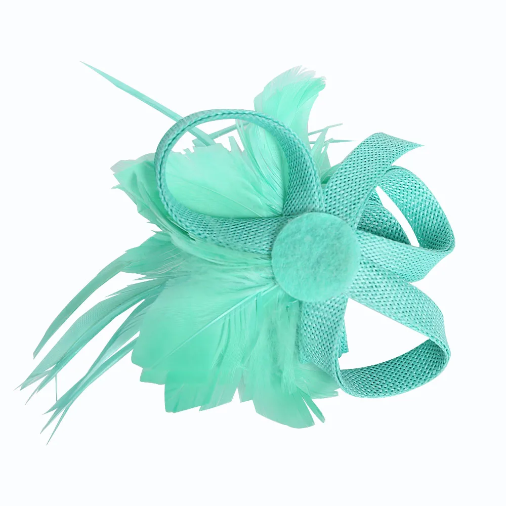 Chapeau haut de forme en plumes de lin pour femmes, accessoires pour cheveux, rétro, patients, vêtements de sauna, cocktail, thé, sauna, sangle de fleur, pince à cheveux, nouvelle mode