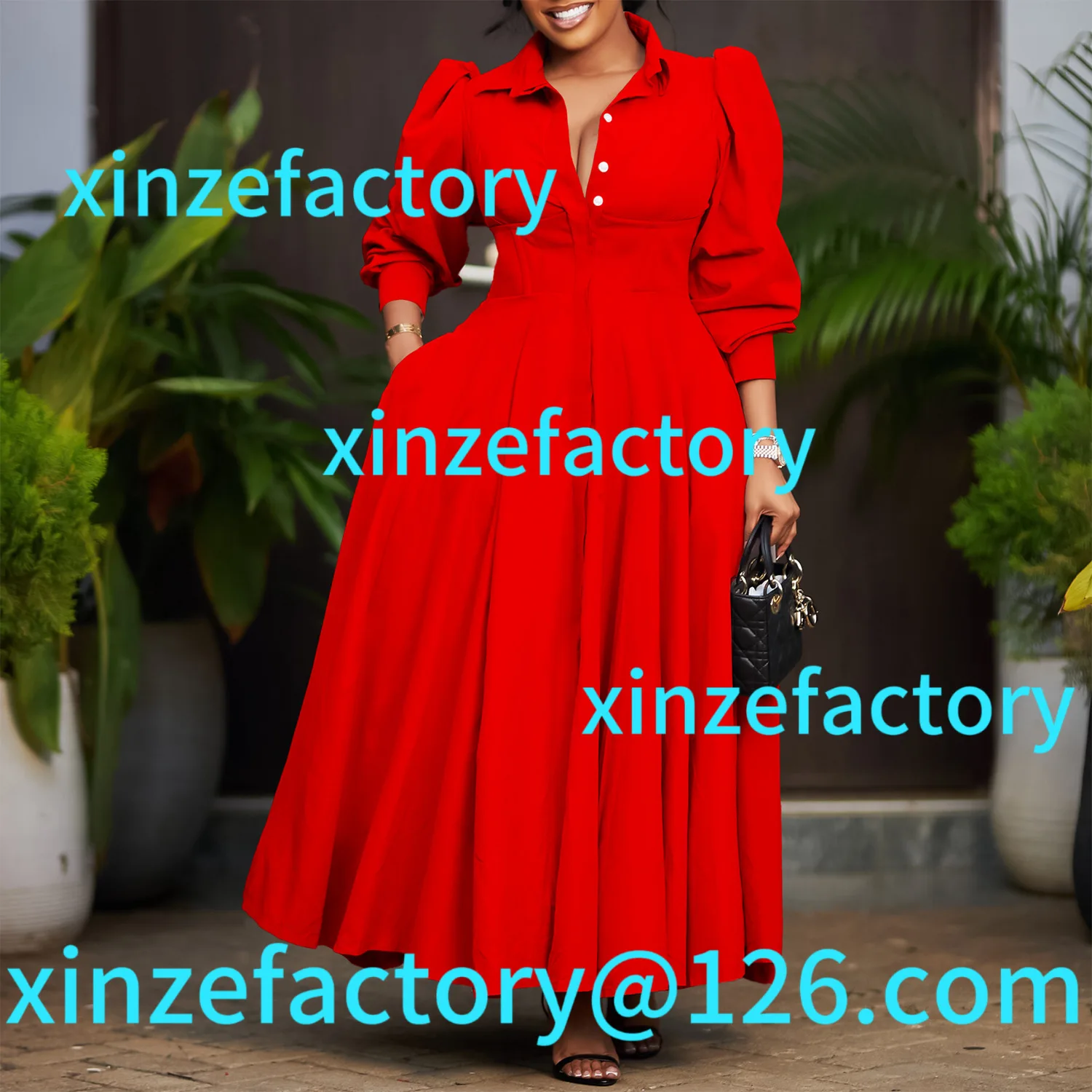 

Customization Women's Elegant Long Sleeve Pendulum Shirt