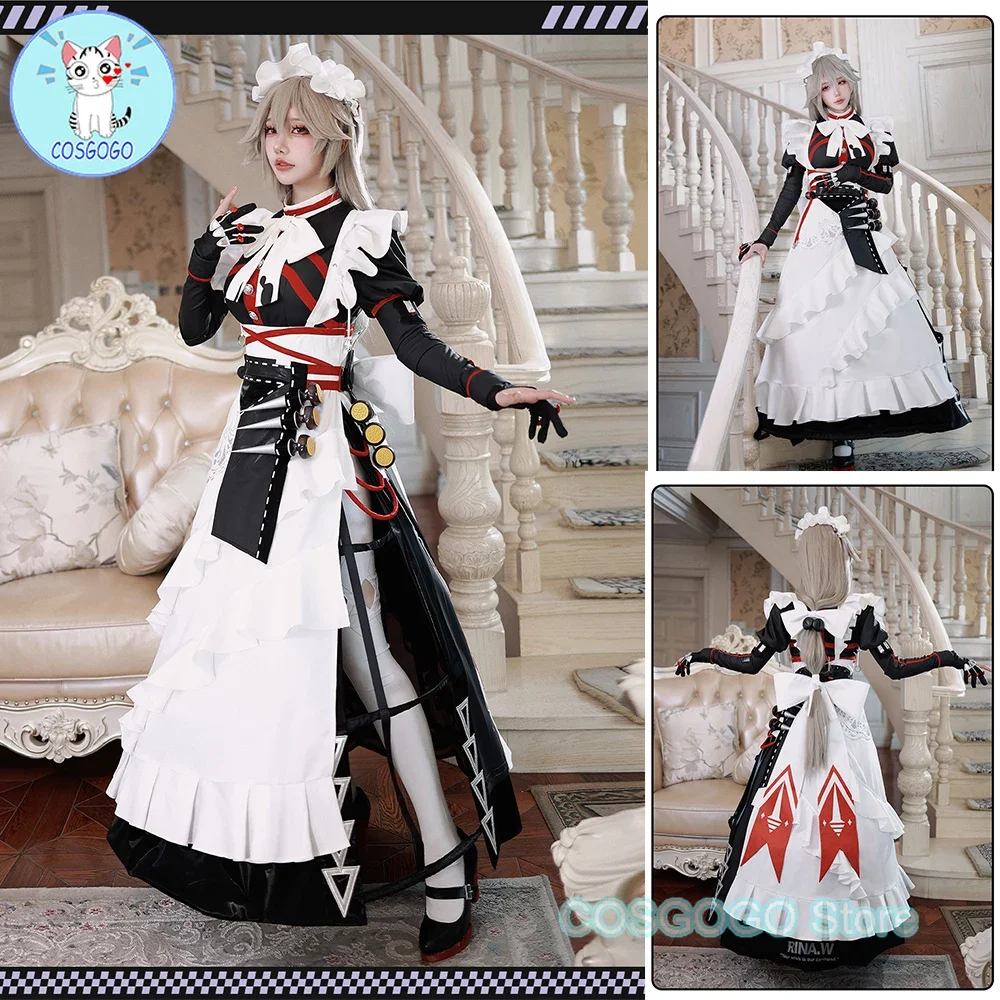 Zenless Zone Zero Alexandrina Sebastiane Cosplay Costume Halloween Game Women Maid Sexy Dress Clothes Outfits Wig