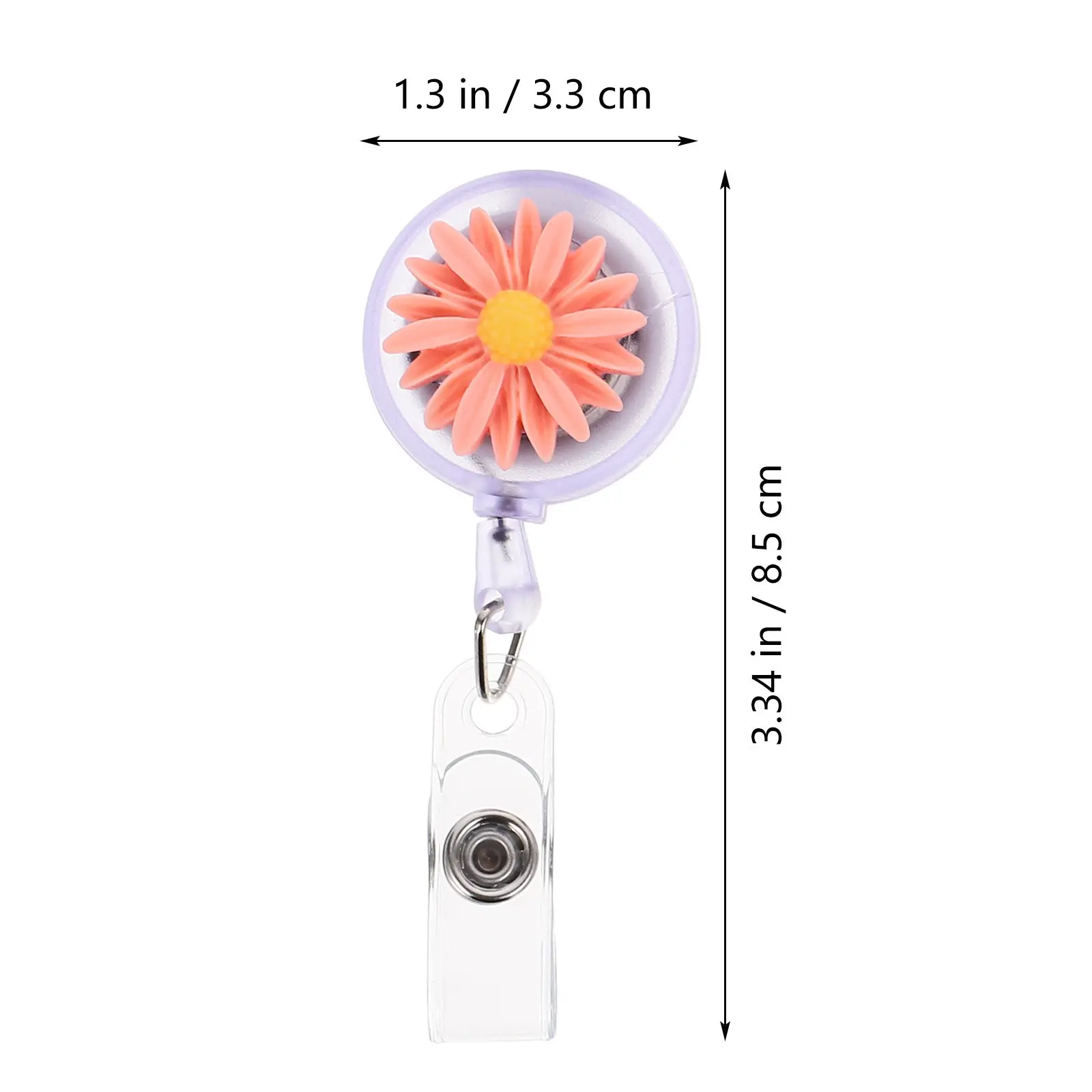 6Pcs Retractable Nurse Badge Holder Soft Resin Badge Clip for Medical Staff Teachers Office Workers Id Card Name Tag Holder
