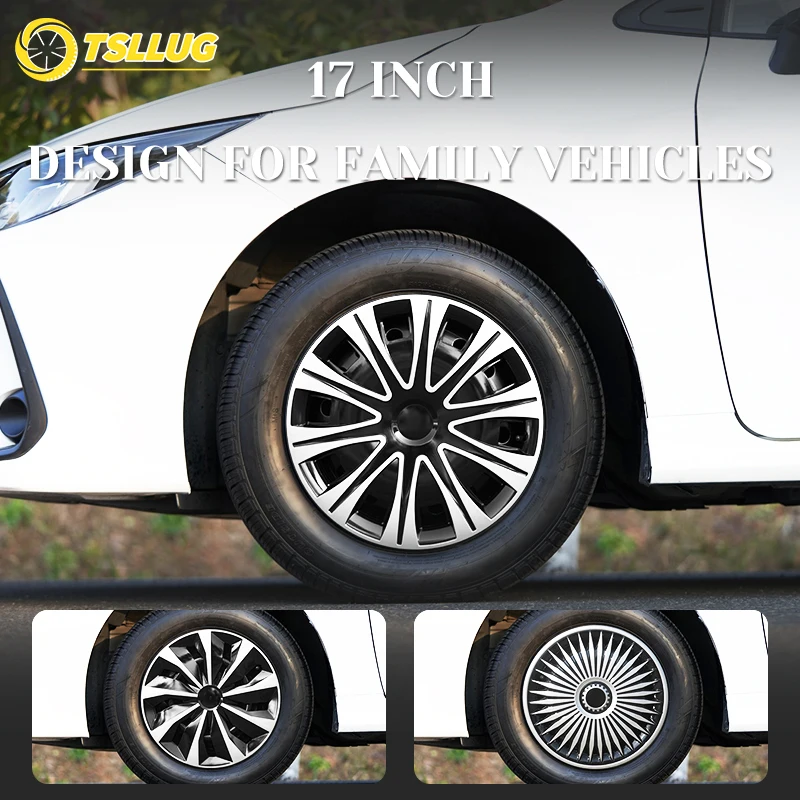 

4pcs Hubcaps suitable for cars with 17-inch iron wheels Hubcaps for Steel Wheels Full Rim Cover Fits Toyota Design for Volkswage