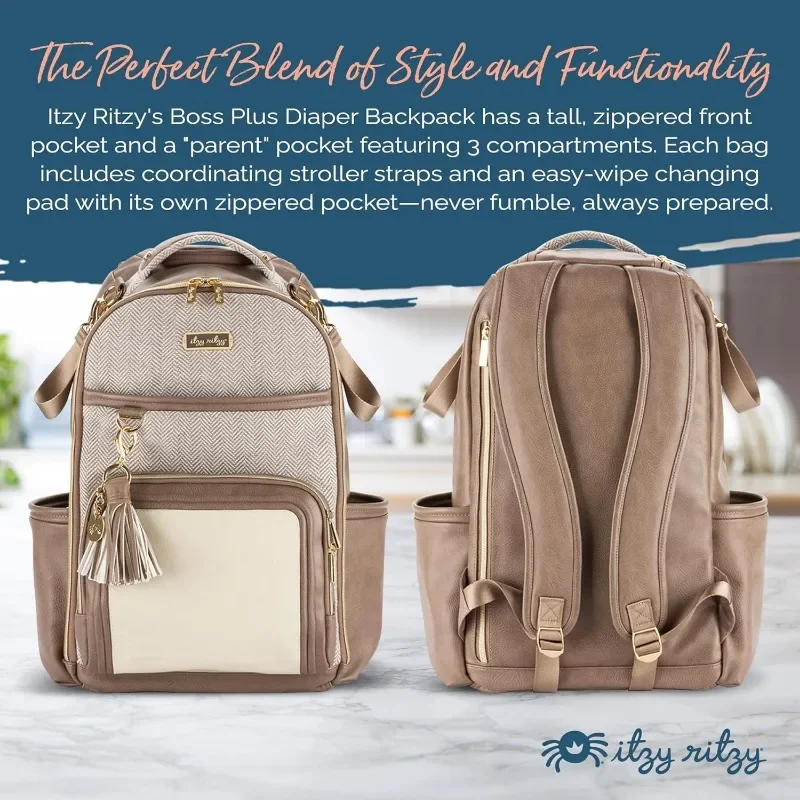 حار بيع! حقيبة ظهر للحفاضات - سعة كبيرة بالإضافة إلى حقيبة ظهر للأطفال تتميز بـ 19 جيبًا، وسادة تغيير، عربة أطفال #5