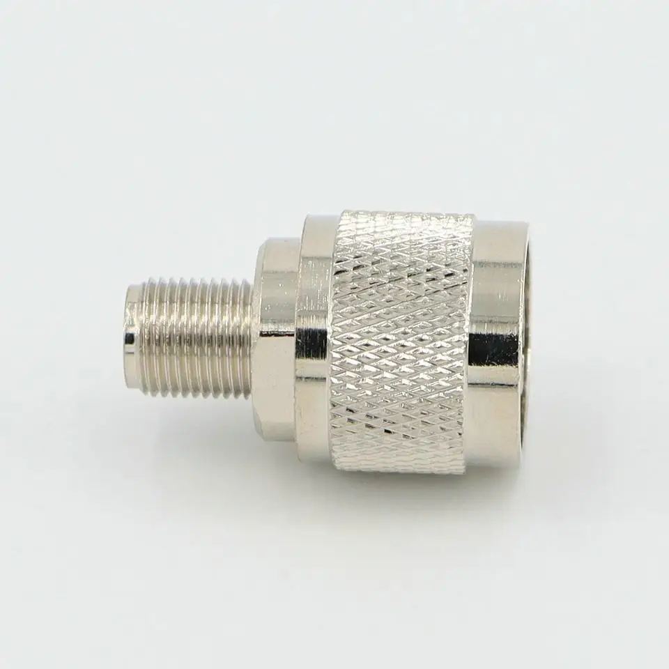 Adaptador Coaxial N macho a pulgada F hembra conector de cobre completo para sistema de mejora de enrutador Analizador de antena