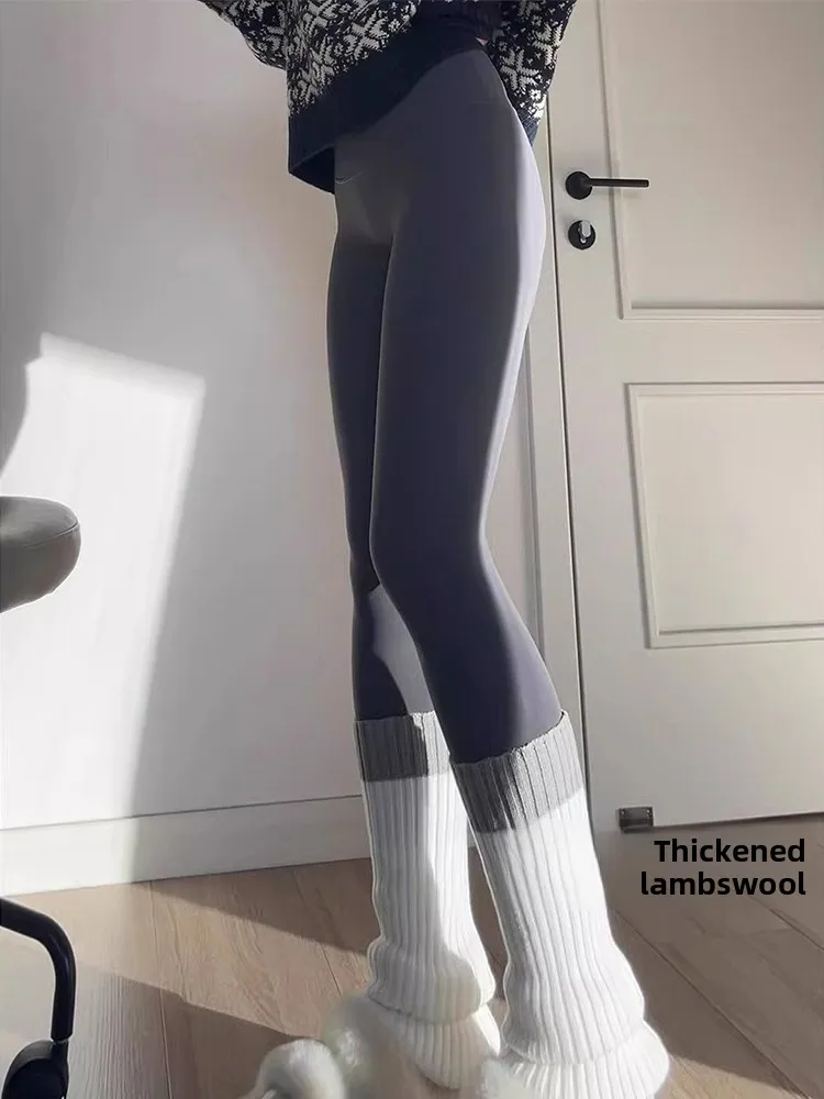 

Утепленные бархатные леггинсы для йоги с высокой талией, утягивающие живот и подтягивающие ягодицы, зимние теплые облегающие женские брюки