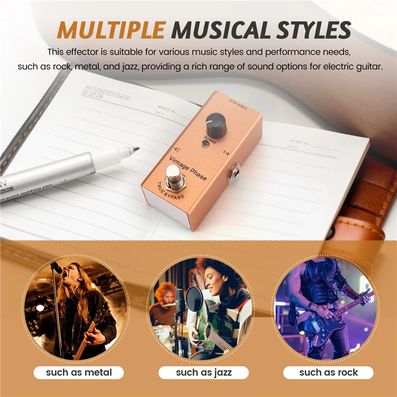 ABLB-Mini Electric Guitar Effect Pedal Electric Guitar Pedal Vintage Phase For Electric Guitar